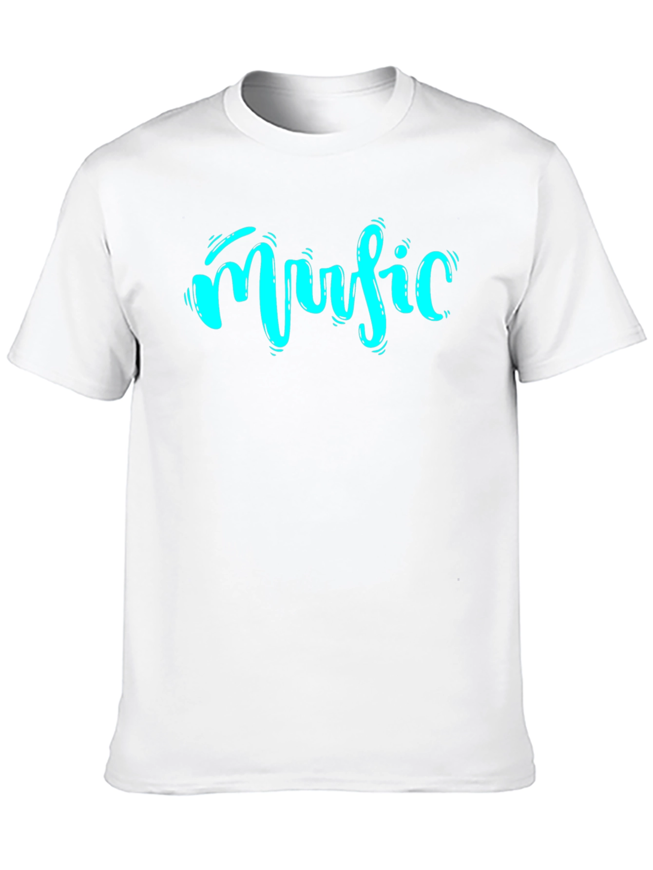 Music Graphic Print T-Shirt - Black