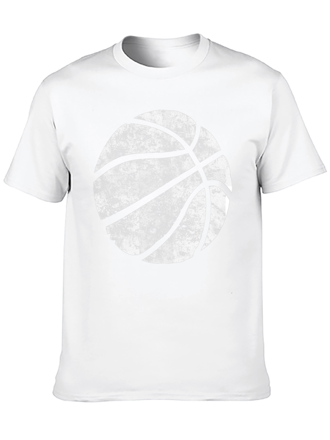 Distressed Basketball Graphic Tee - Black