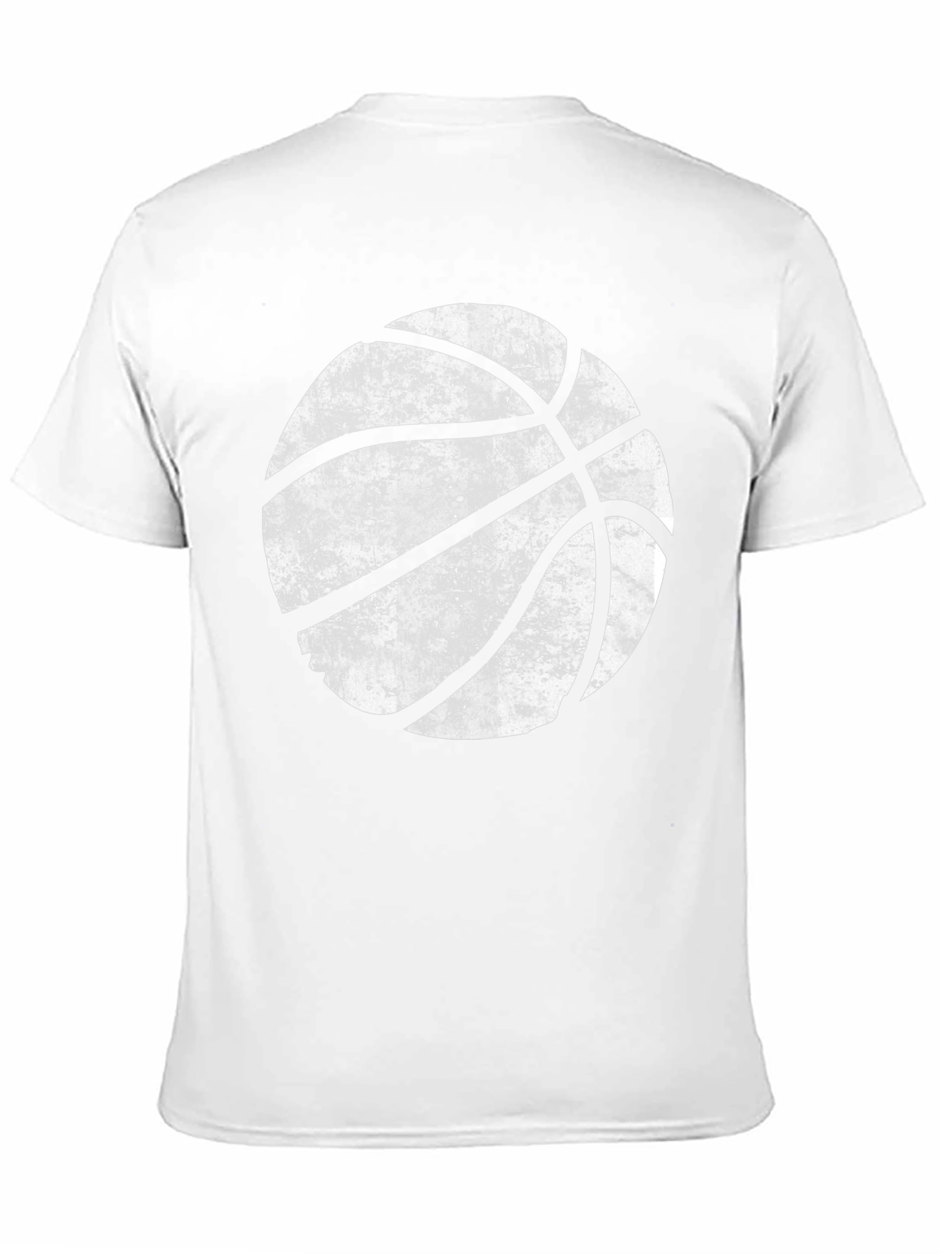 Distressed Basketball Graphic Tee - Black