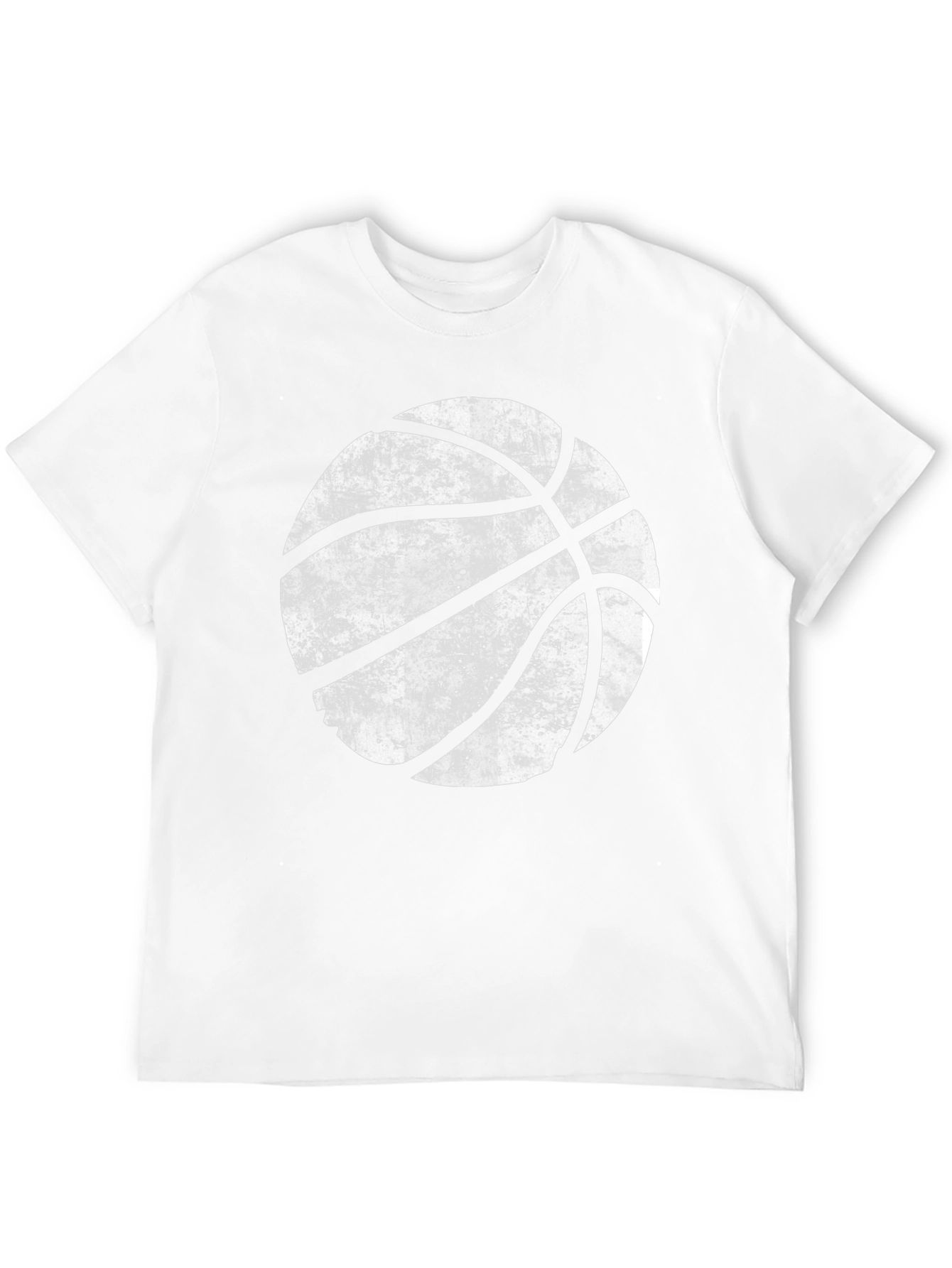 Distressed Basketball Graphic Tee - Black