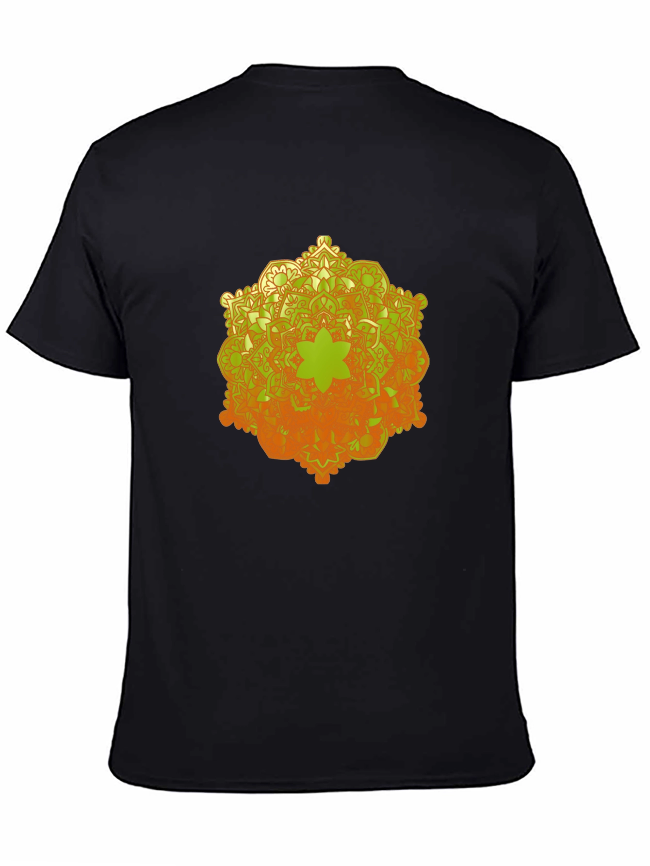 Mandala Graphic Tee - Trendy Black Cotton T-Shirt