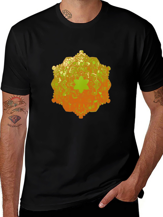 Mandala Graphic Tee - Trendy Black Cotton T-Shirt