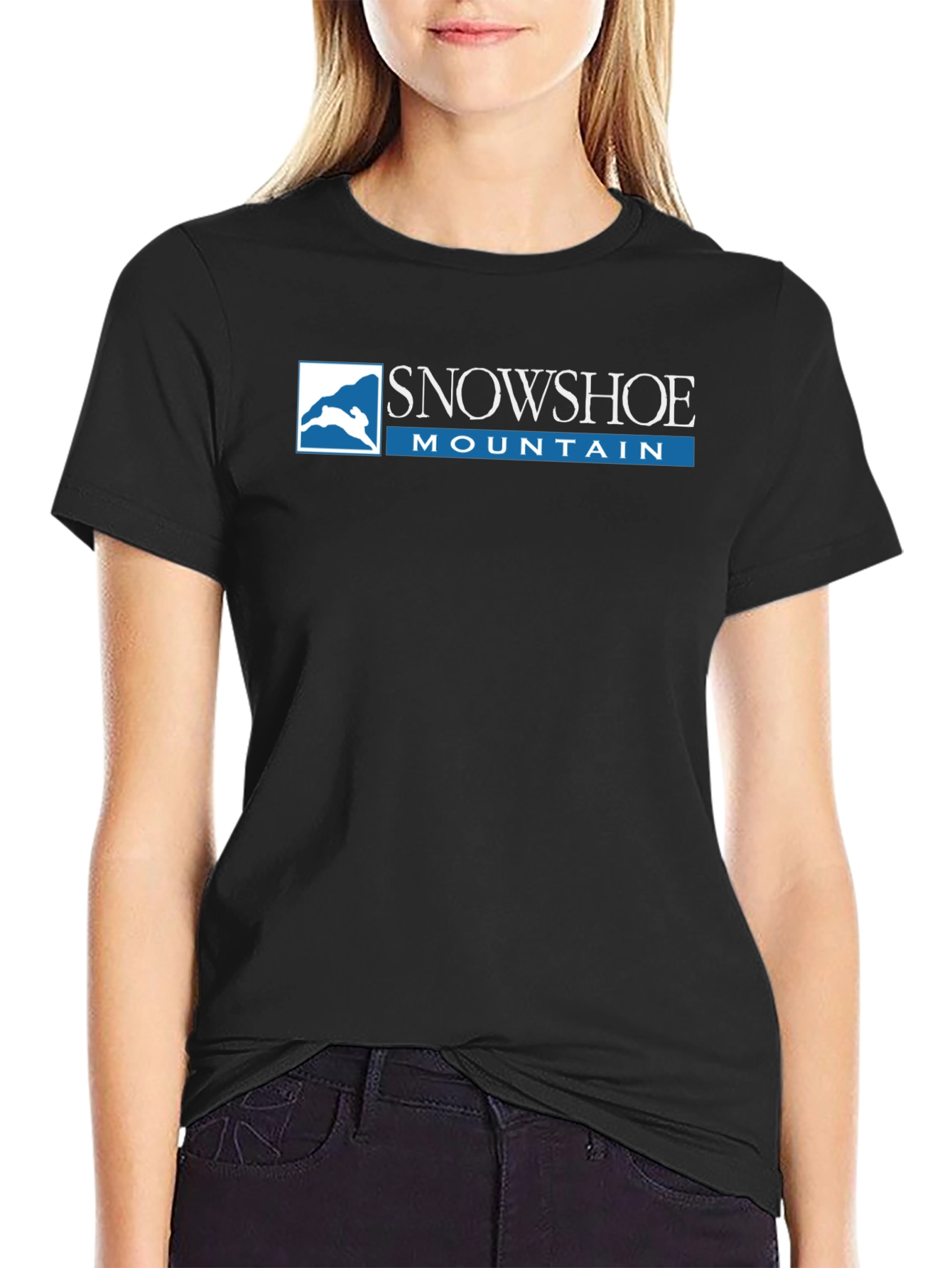 Snowshoe Mountain Black Graphic Tee
