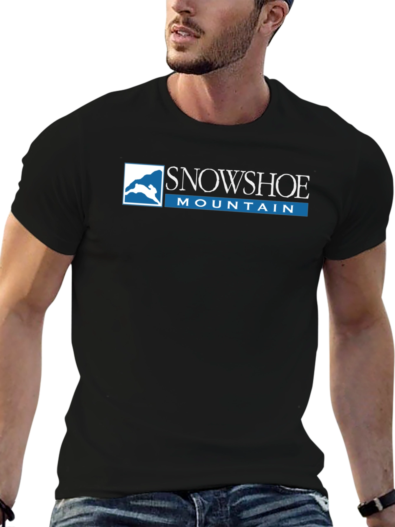 Snowshoe Mountain Black Graphic Tee
