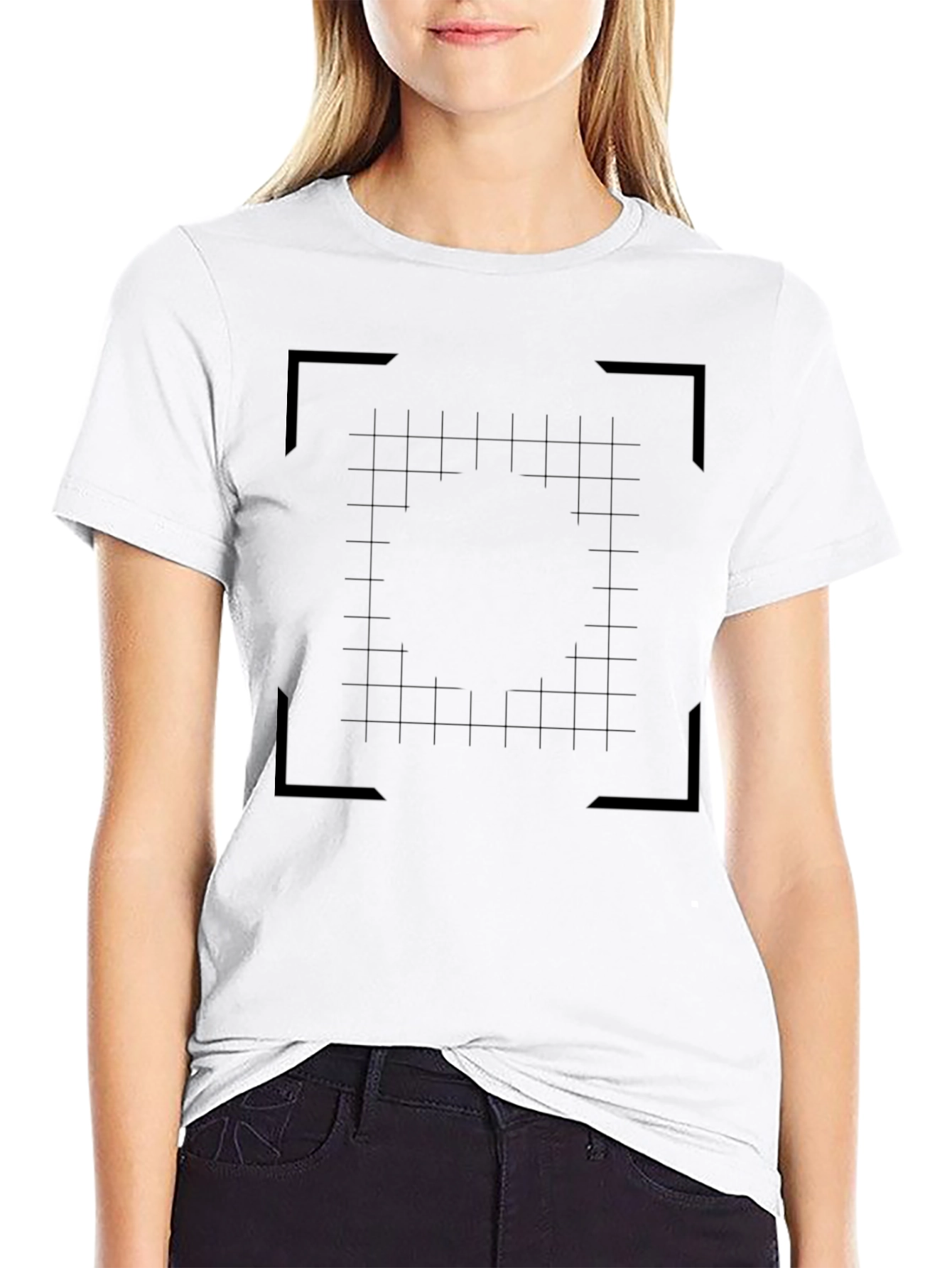 Grid Focus T-Shirt: Modern Geometric Design