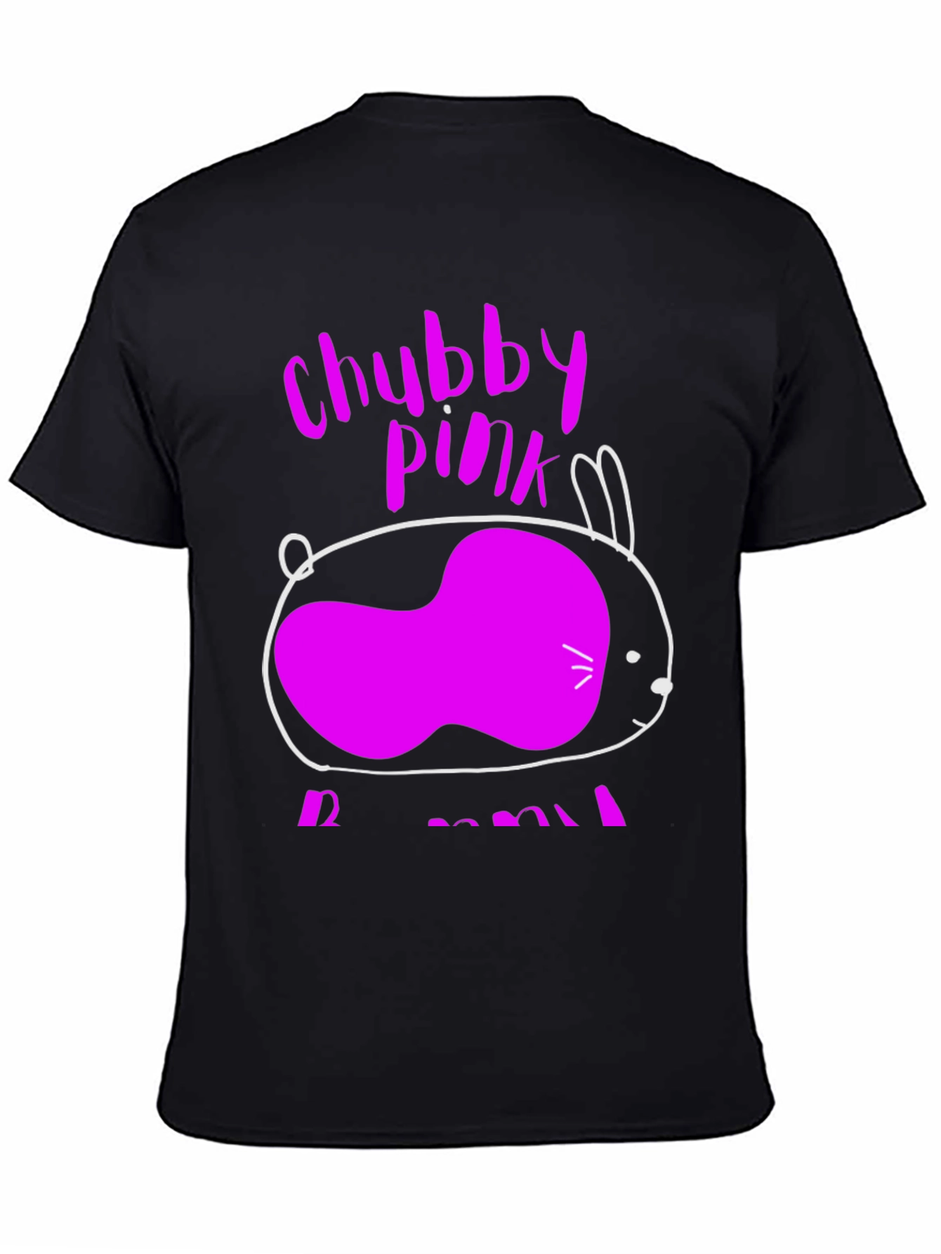 Chubby Pink Bunny Graphic T-Shirt