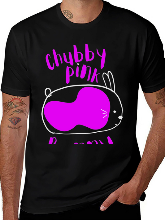 Chubby Pink Bunny Graphic T-Shirt