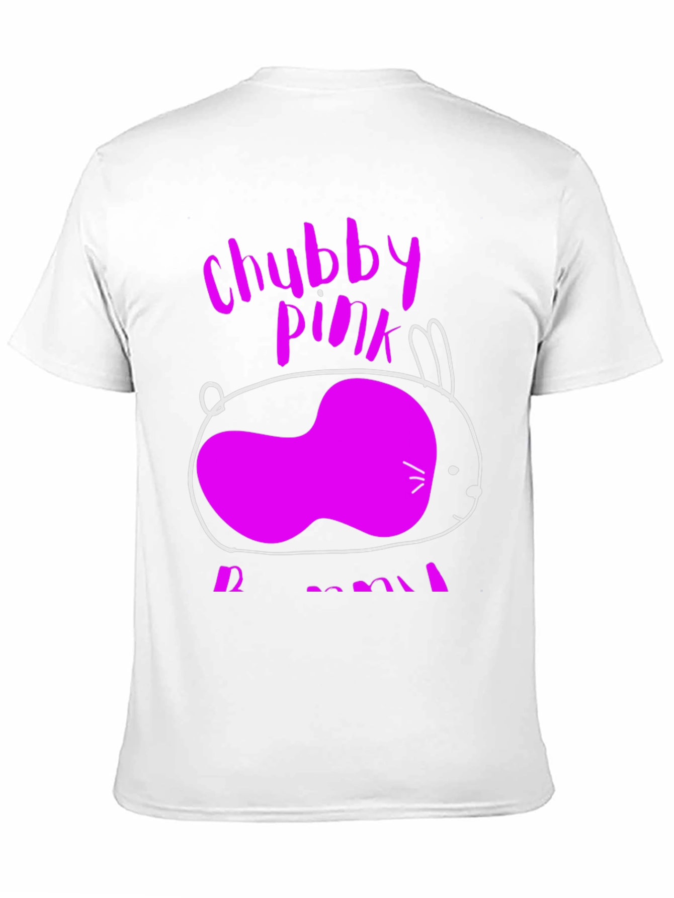 Chubby Pink Bunny Graphic T-Shirt