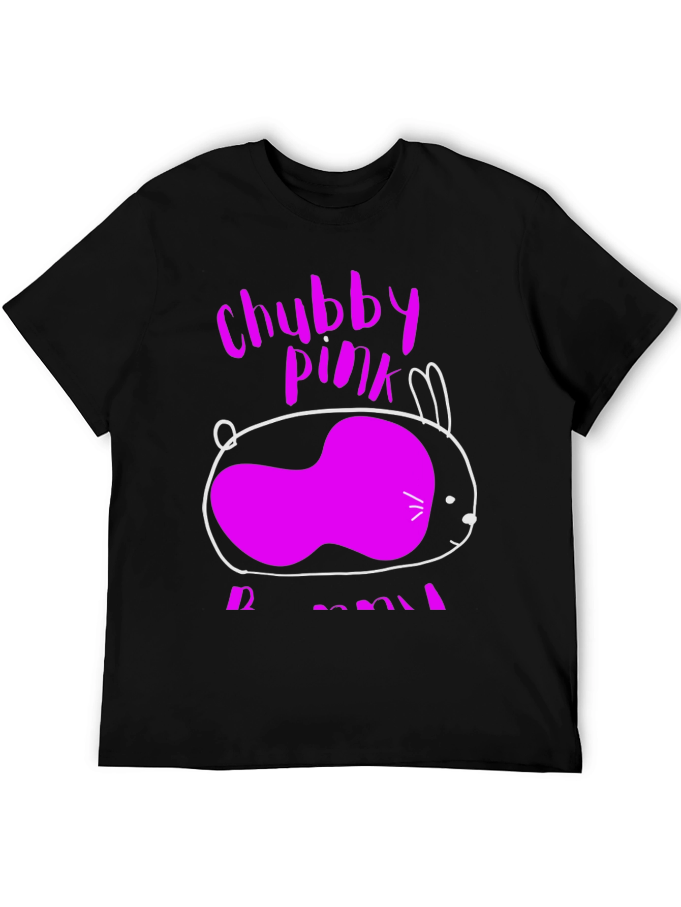 Chubby Pink Bunny Graphic T-Shirt
