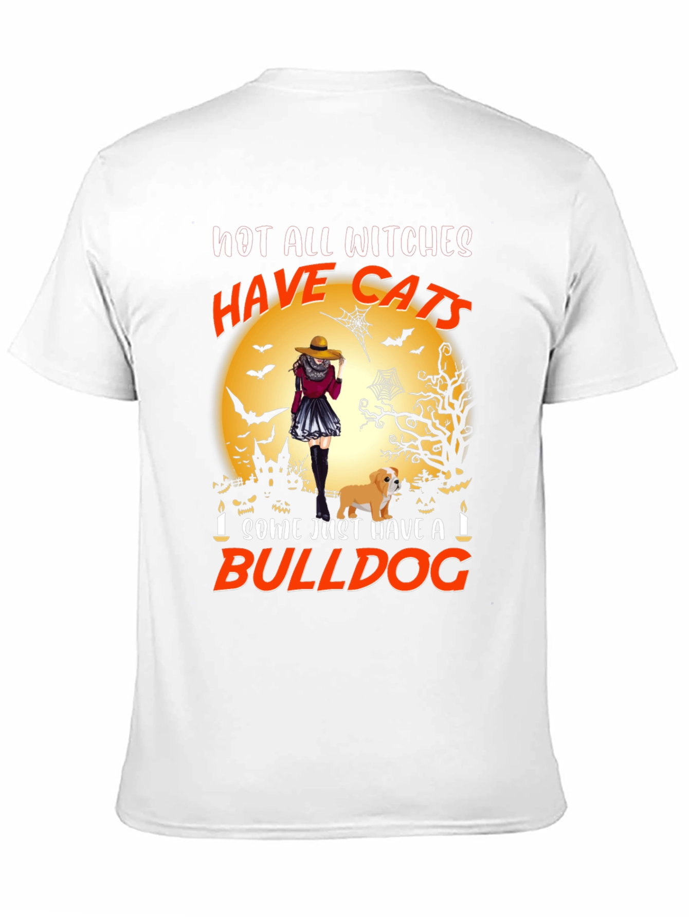 Witch & Bulldog Halloween Graphic Tee
