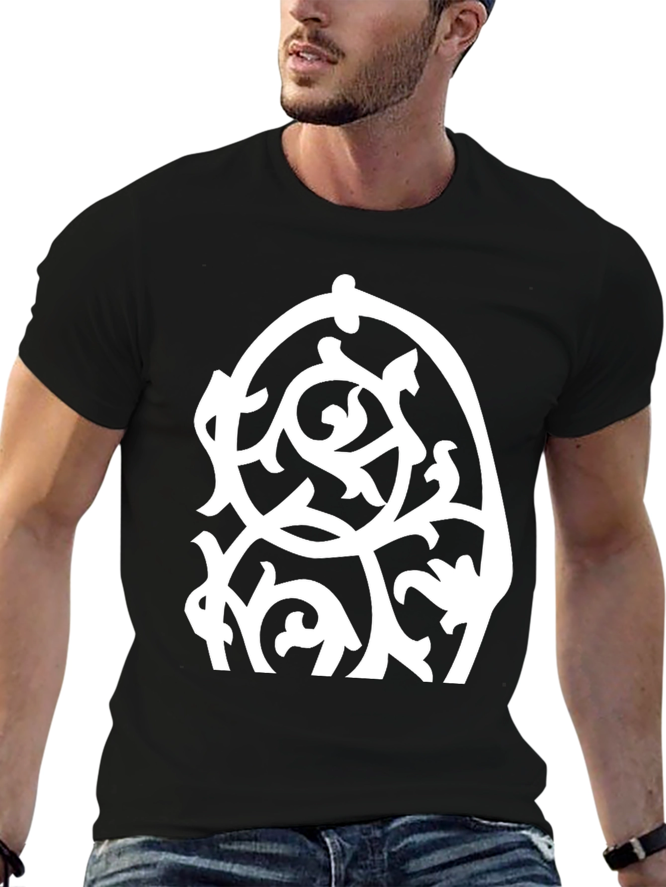 Modern Art Black Tee Shirt