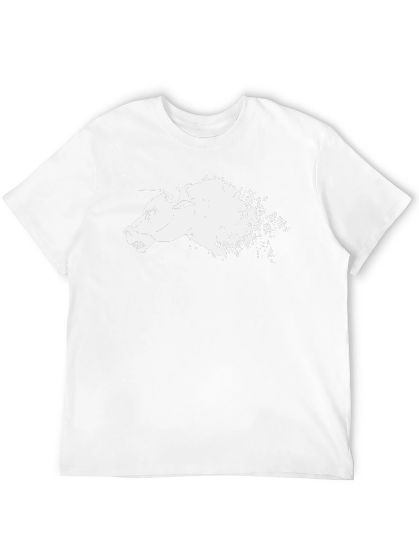 Black T-Shirt with Bull Graphic