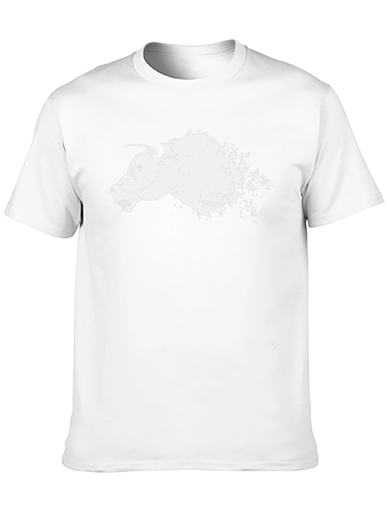 Black T-Shirt with Bull Graphic