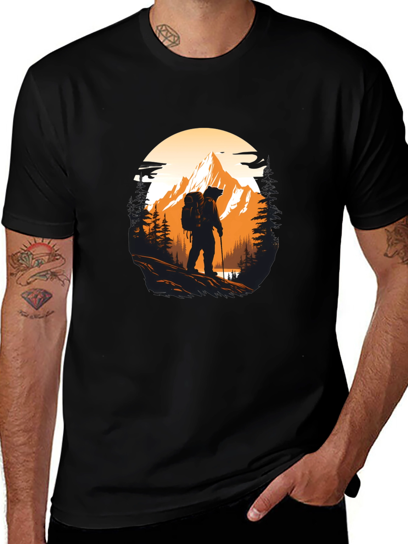 Hiking Adventure Black T-Shirt