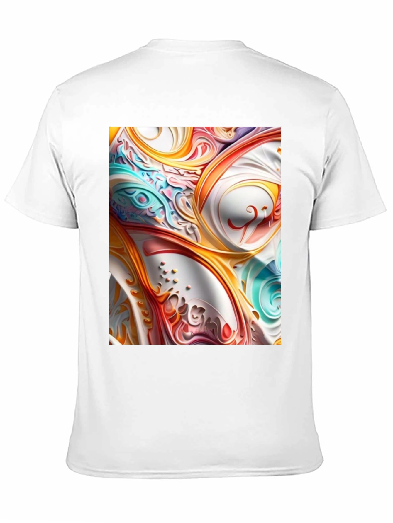 Abstract Swirl Art Black T-Shirt