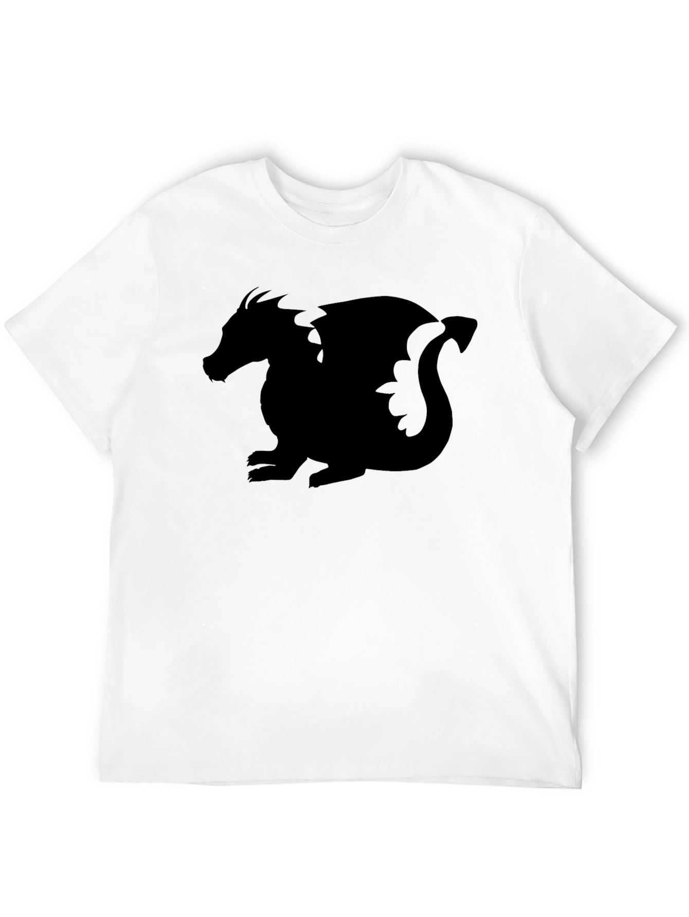 Dragon Silhouette Graphic Tee - Black T-Shirt