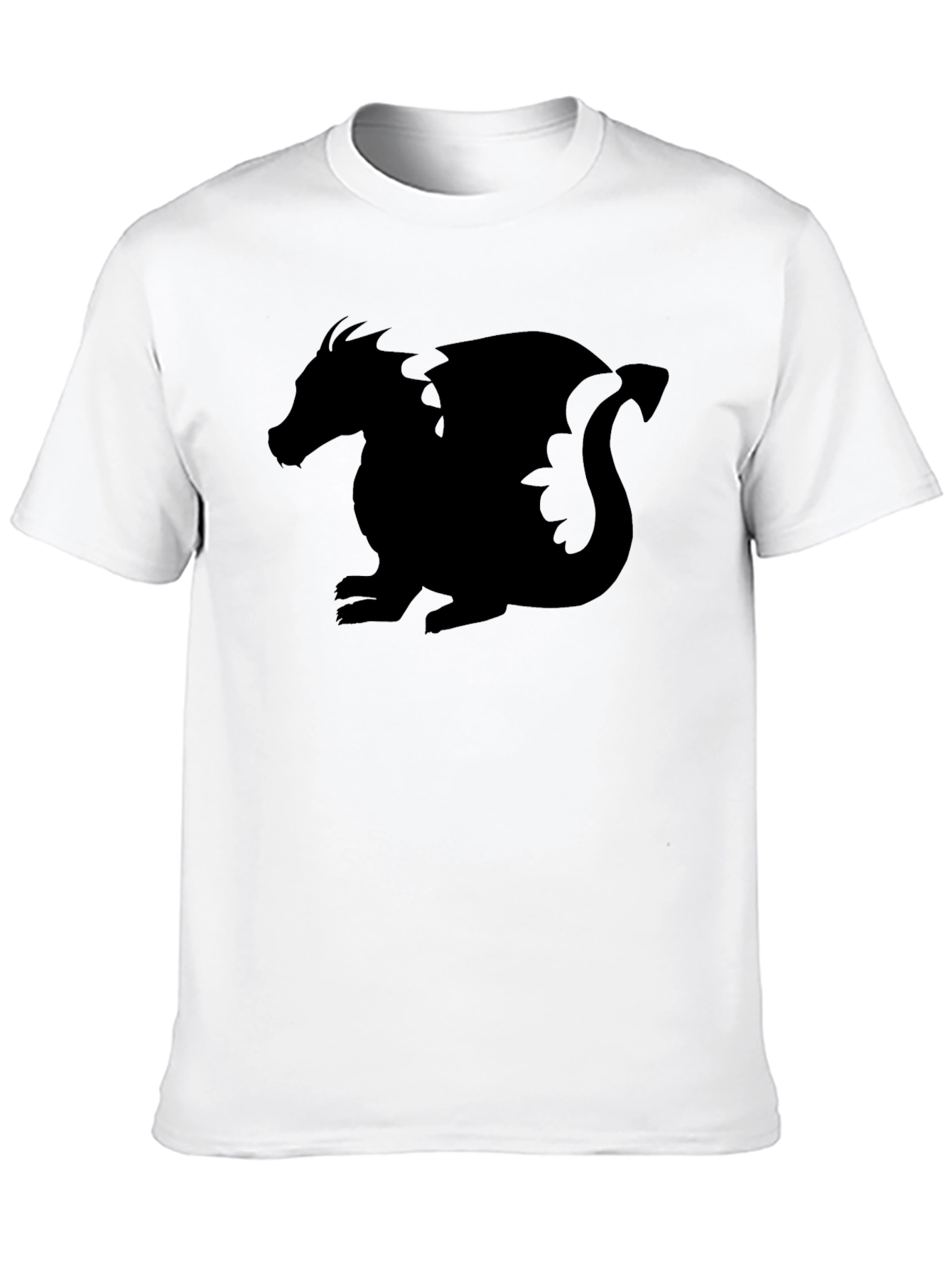 Dragon Silhouette Graphic Tee - Black T-Shirt