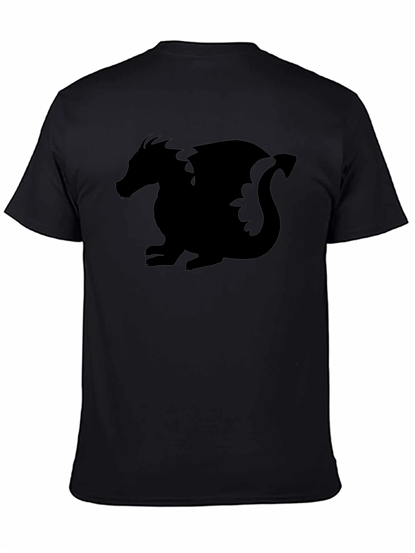 Dragon Silhouette Graphic Tee - Black T-Shirt