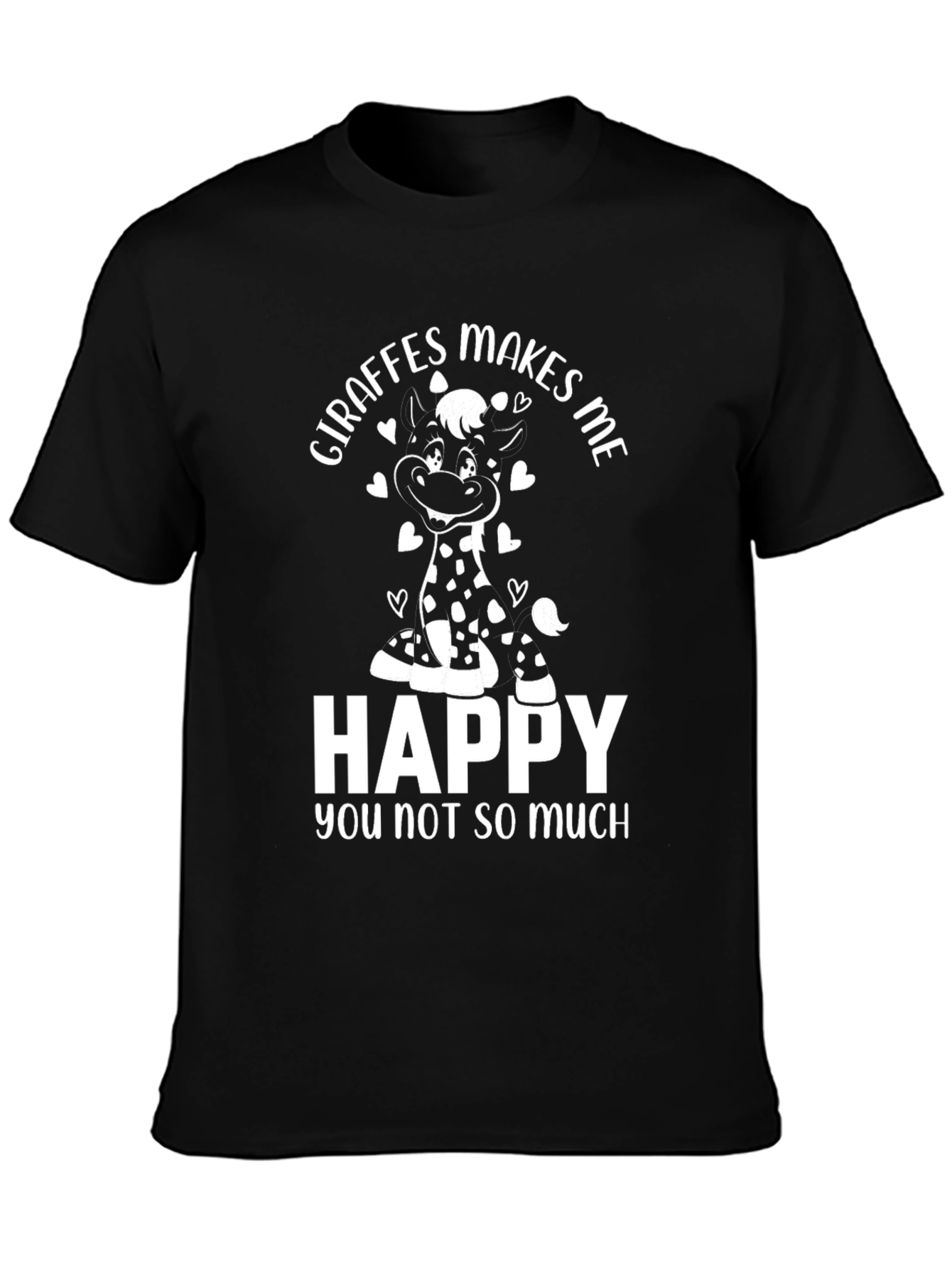 Giraffes Make Me Happy Graphic T-Shirt