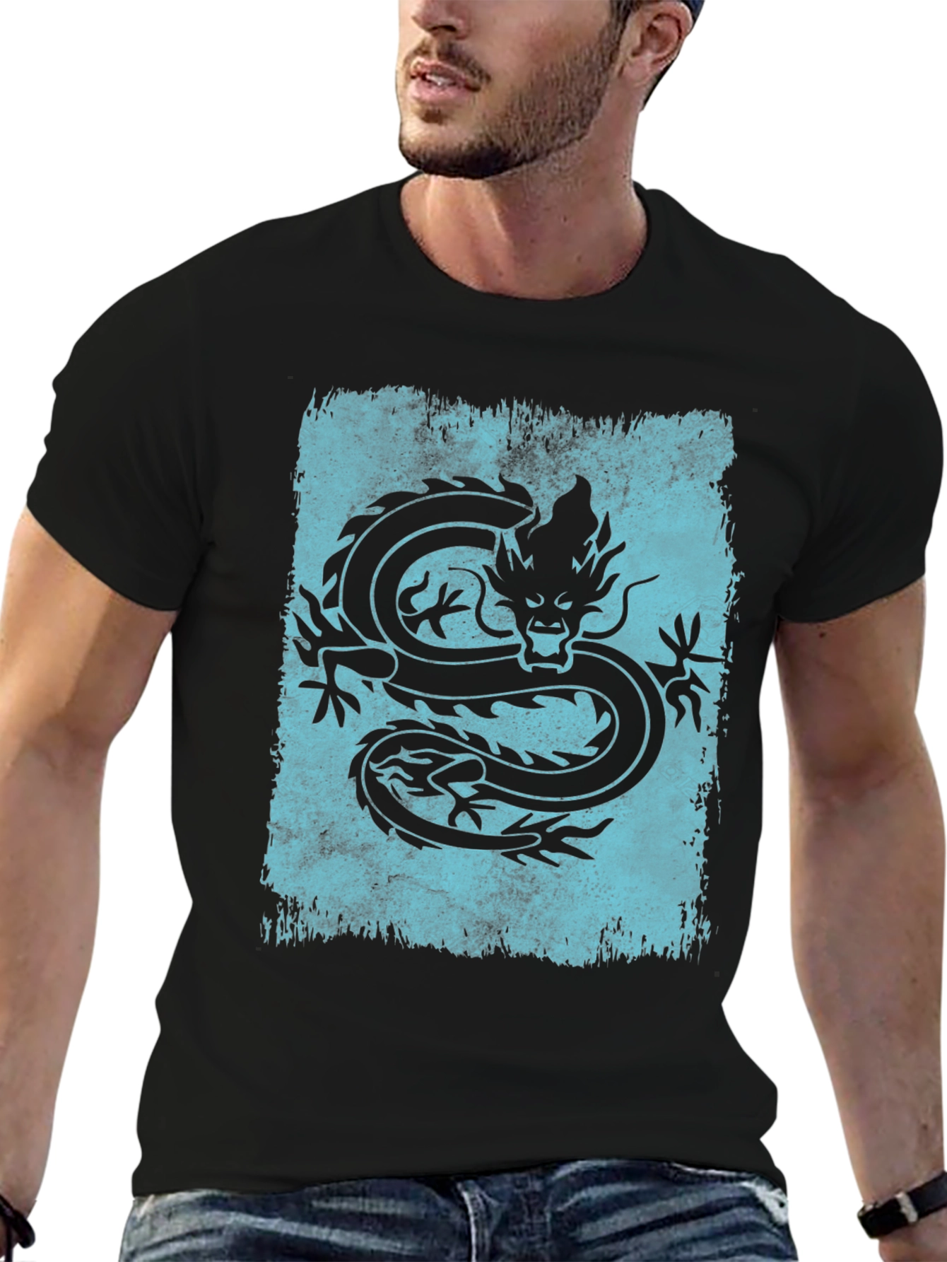Dragon Graphic Tee - Mens Black T-Shirt
