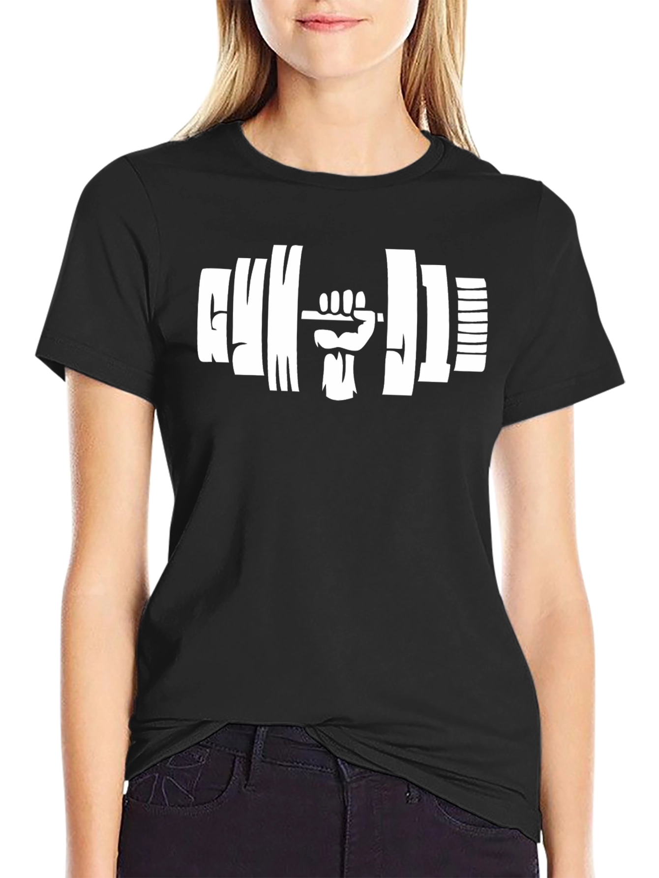Gym & Fitness Black T-Shirt - Workout Design