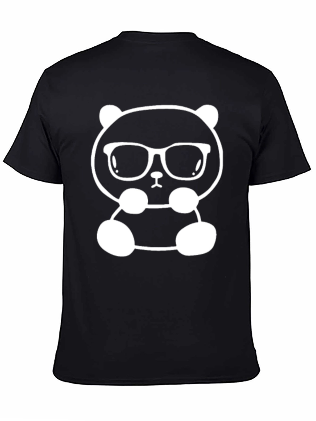 Cool Panda Graphic Tee - Black Cotton T-Shirt