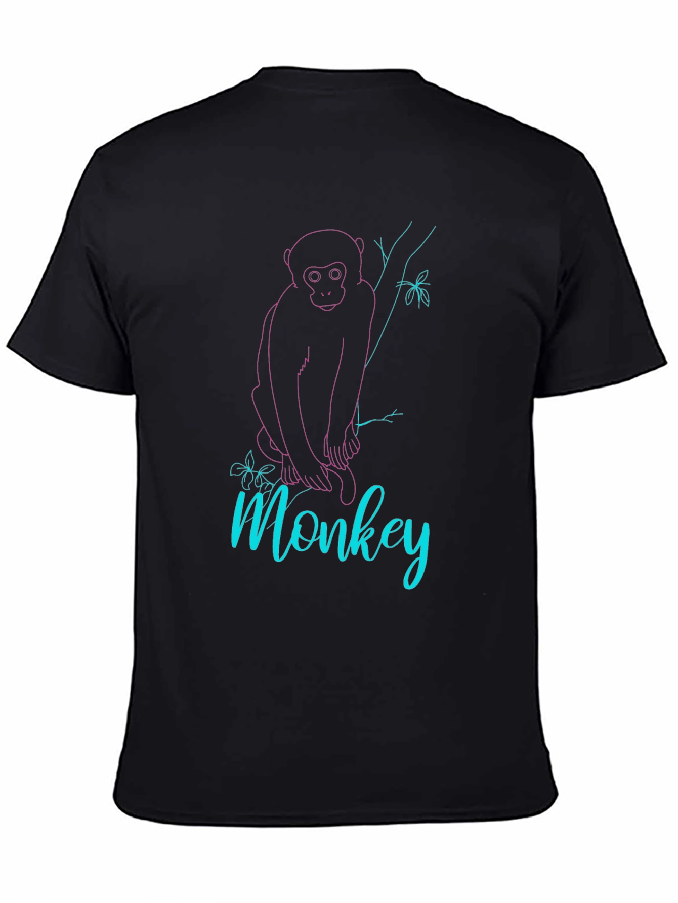 Monkey Graphic Tee - Black Cotton Blend