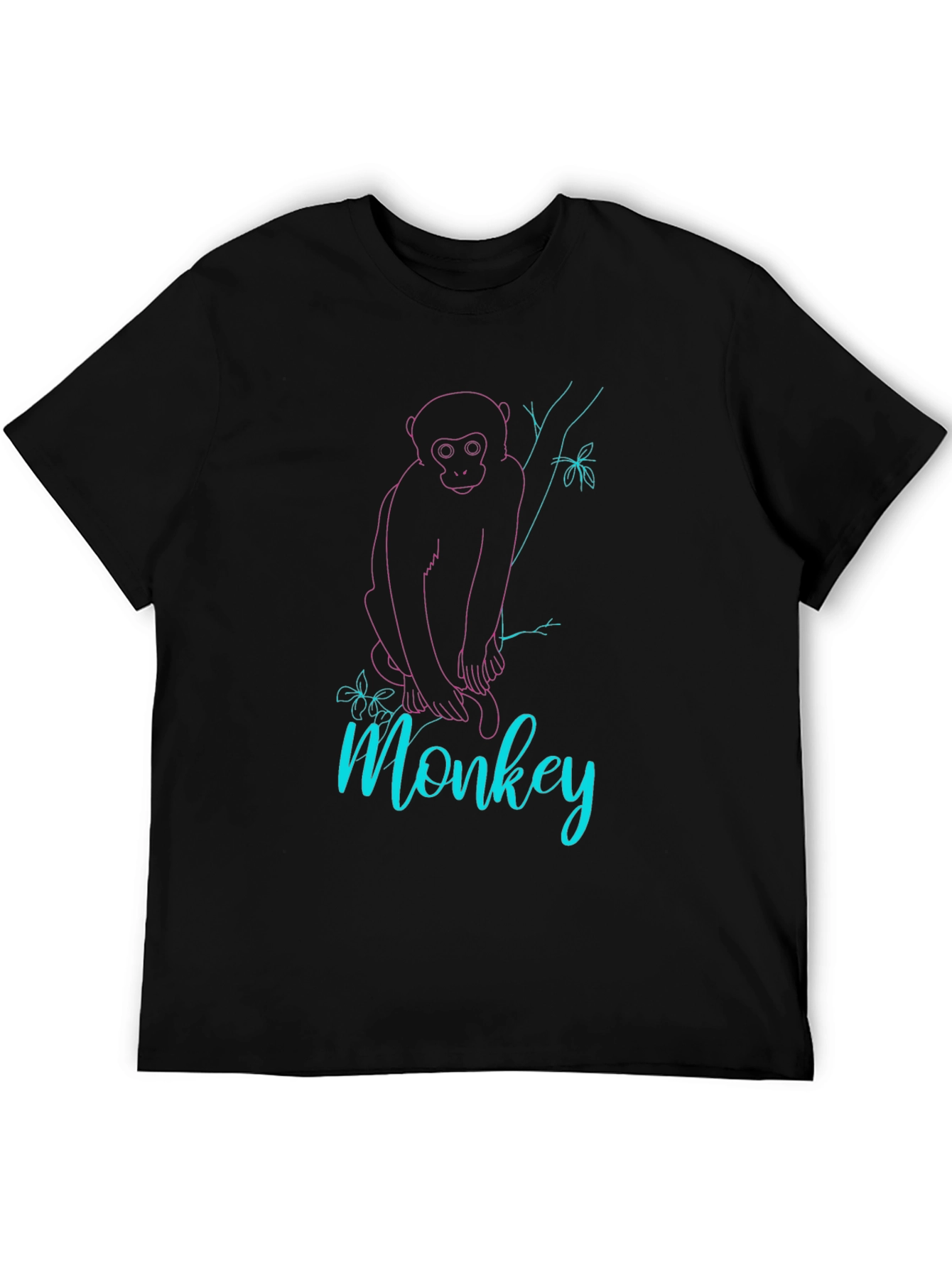 Monkey Graphic Tee - Black Cotton Blend