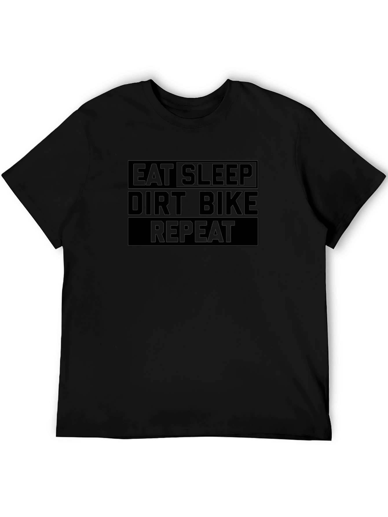 Eat Sleep Dirt Bike Repeat Black T-Shirt