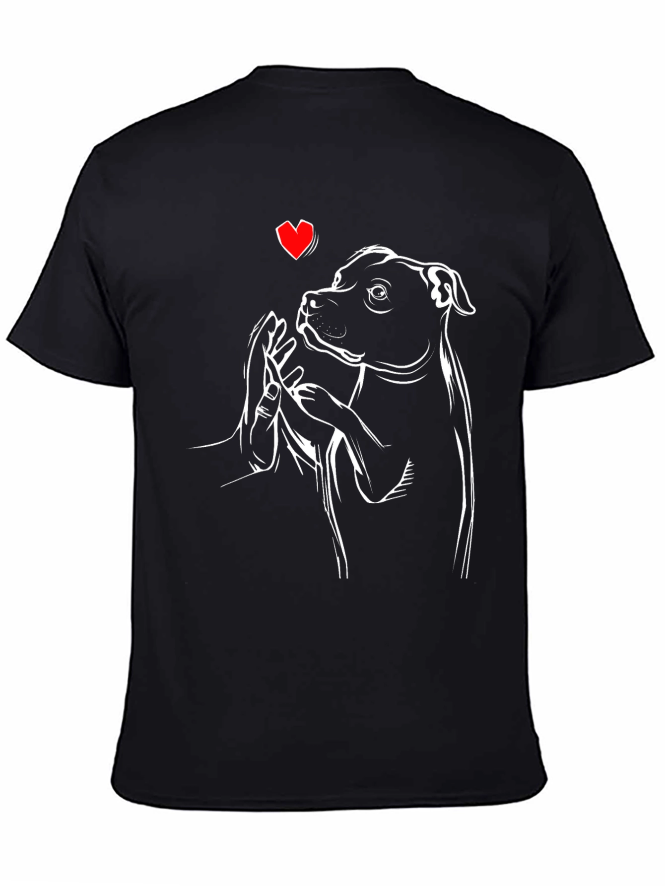 Dog Lover T-Shirt - Heart & Paw Design