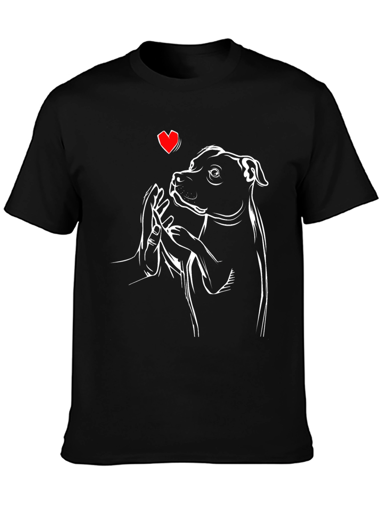 Dog Lover T-Shirt - Heart & Paw Design