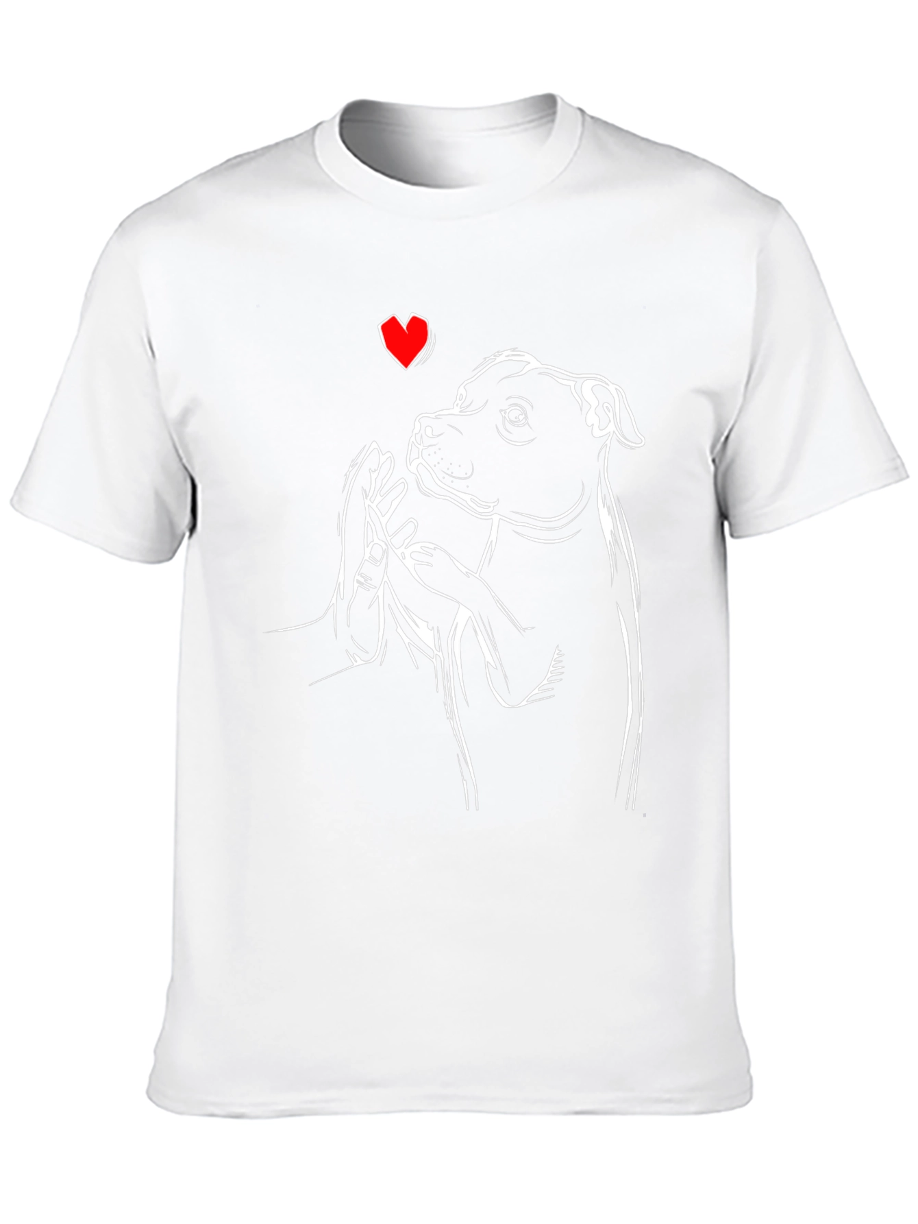 Dog Lover T-Shirt - Heart & Paw Design
