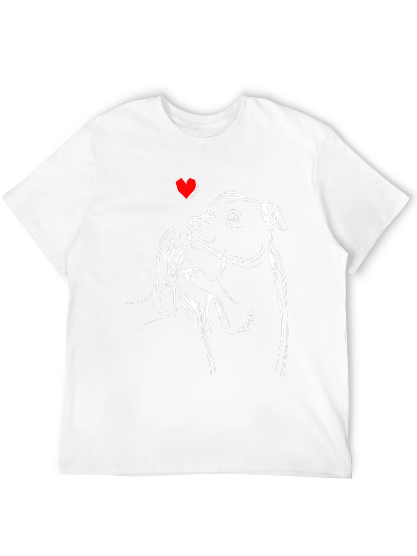 Dog Lover T-Shirt - Heart & Paw Design