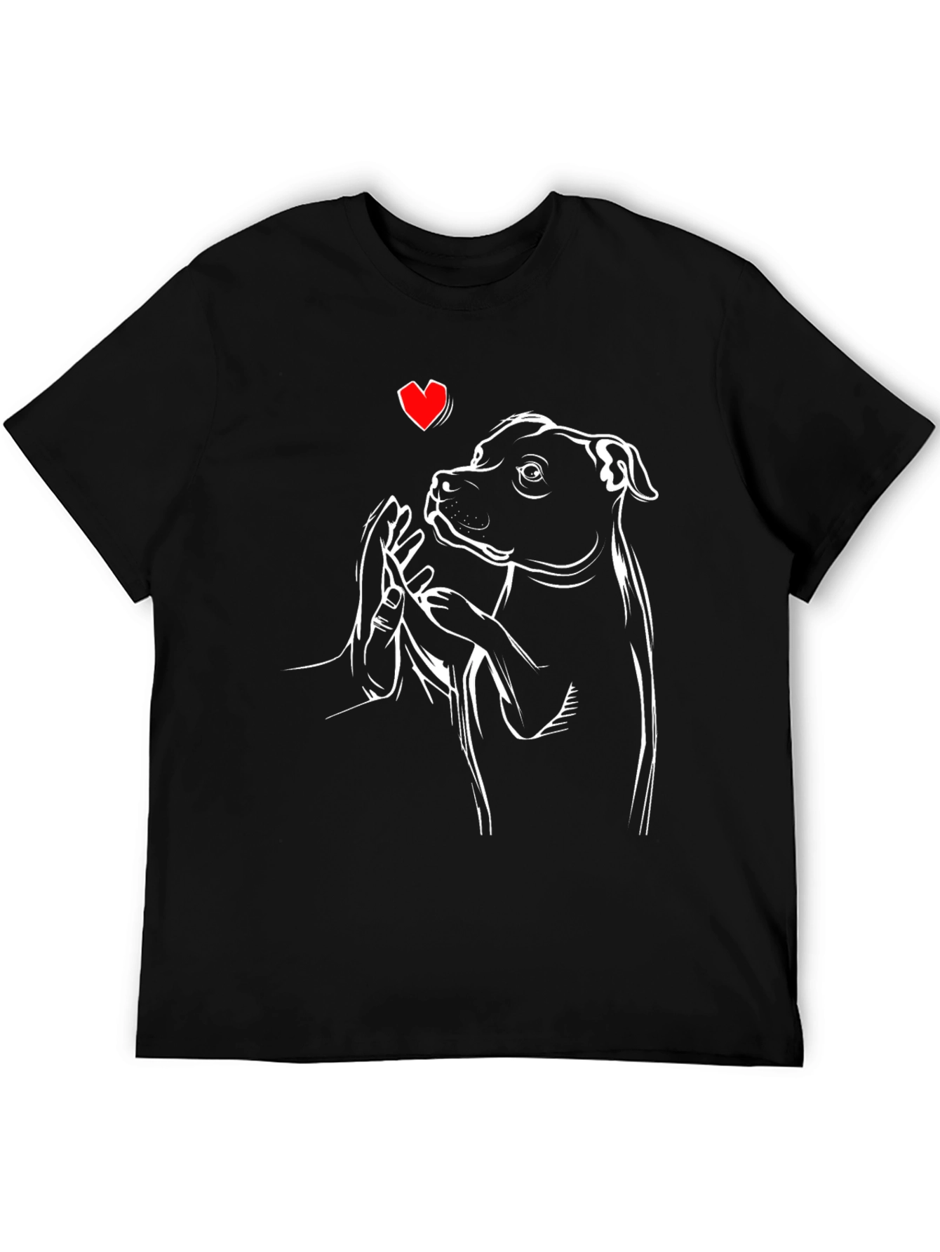 Dog Lover T-Shirt - Heart & Paw Design