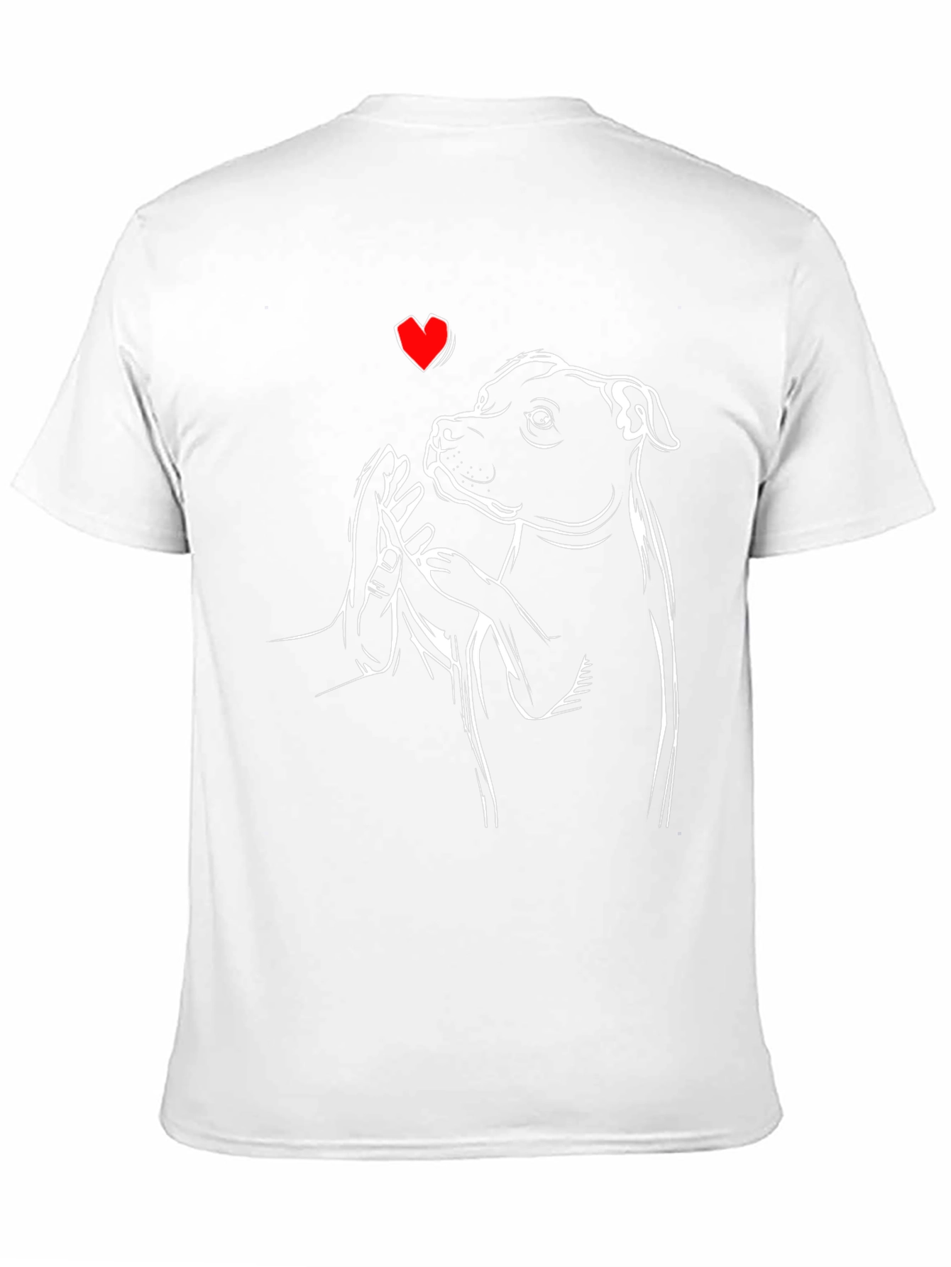 Dog Lover T-Shirt - Heart & Paw Design