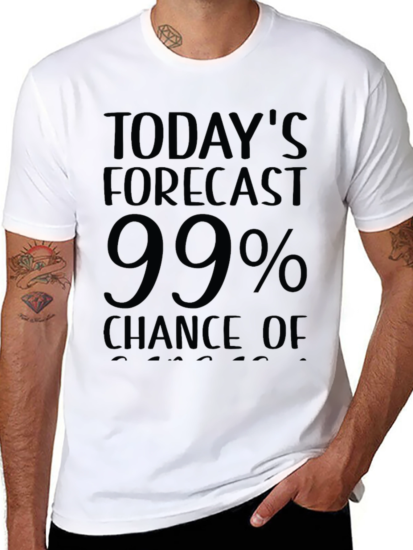 Funny Weather Forecast Mens T-Shirt