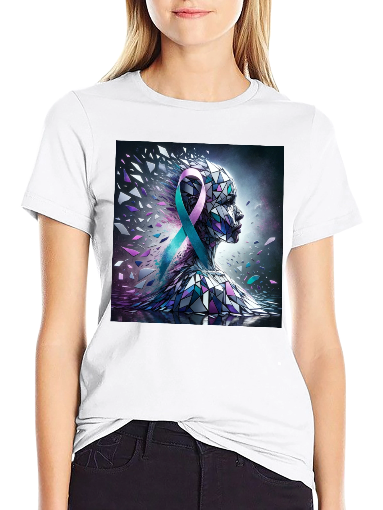 Awareness Ribbon Mosaic Graphic Tee