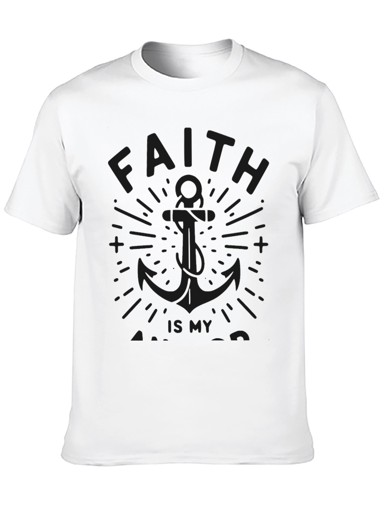 Faith is My Anchor - Black Graphic Tee