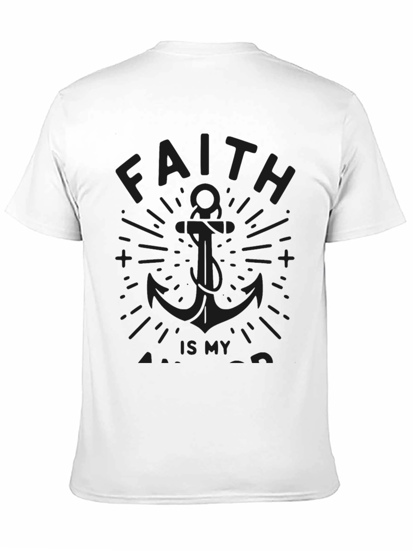 Faith is My Anchor - Black Graphic Tee