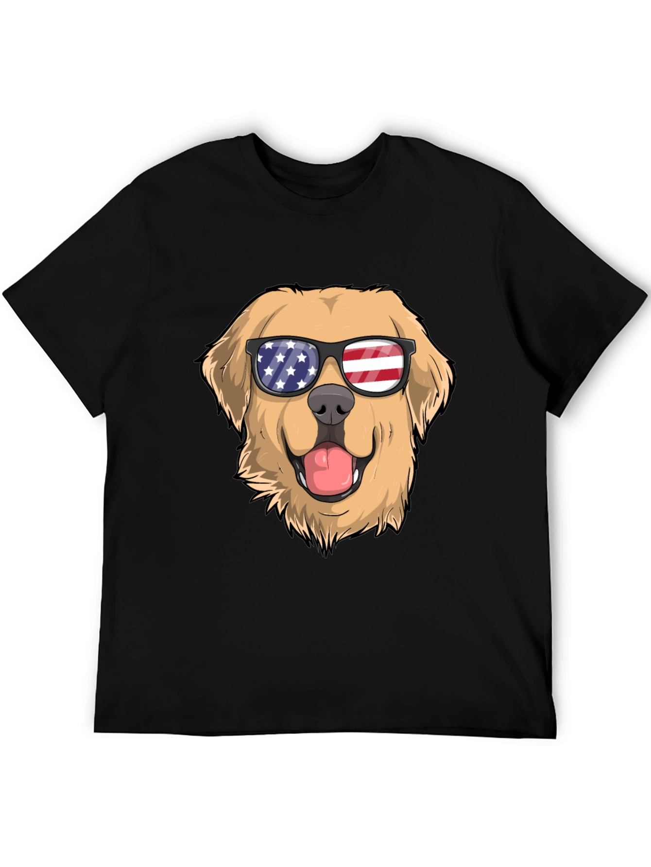 Patriotic Pup T-Shirt: Golden Retriever USA