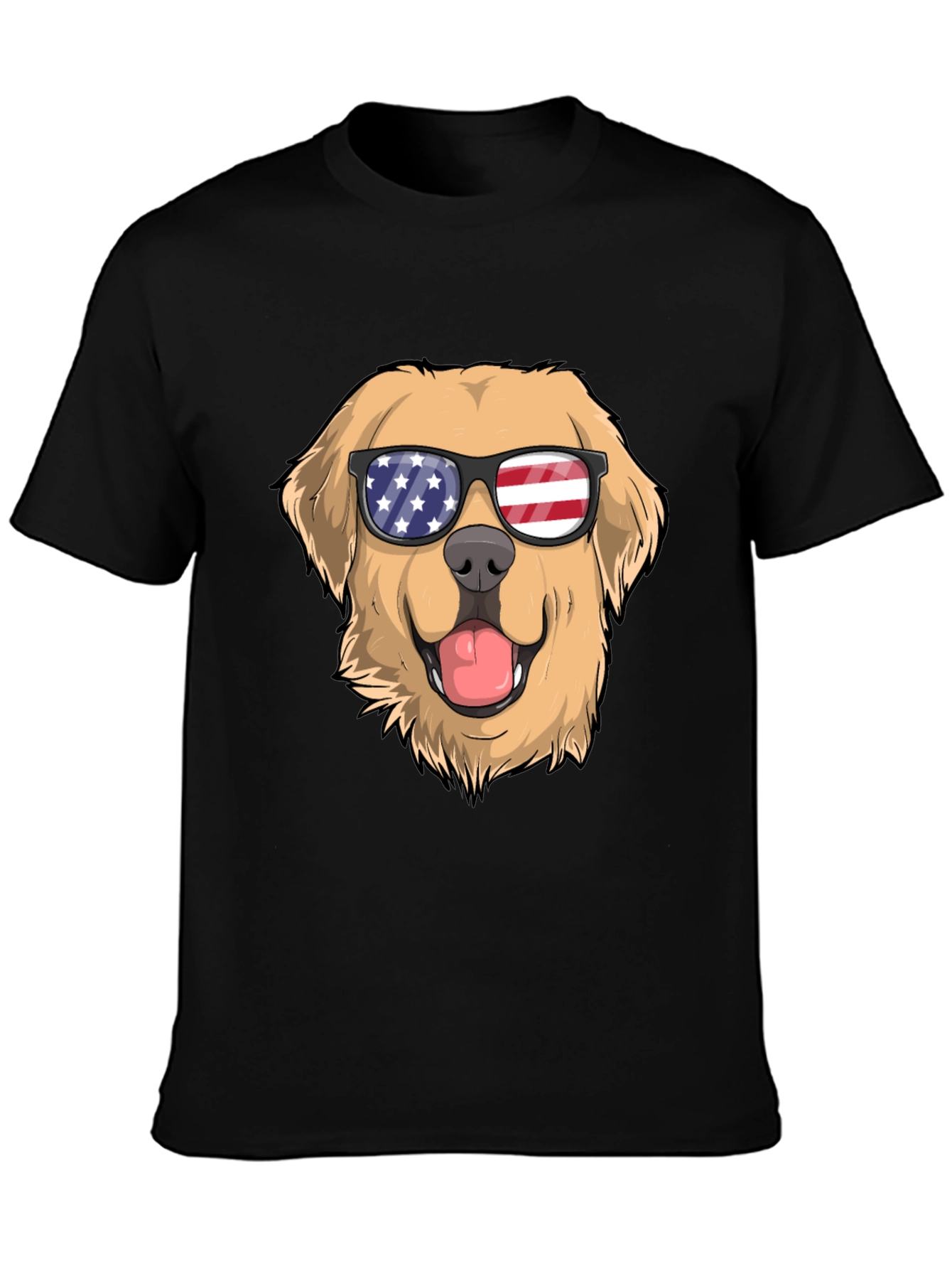 Patriotic Pup T-Shirt: Golden Retriever USA