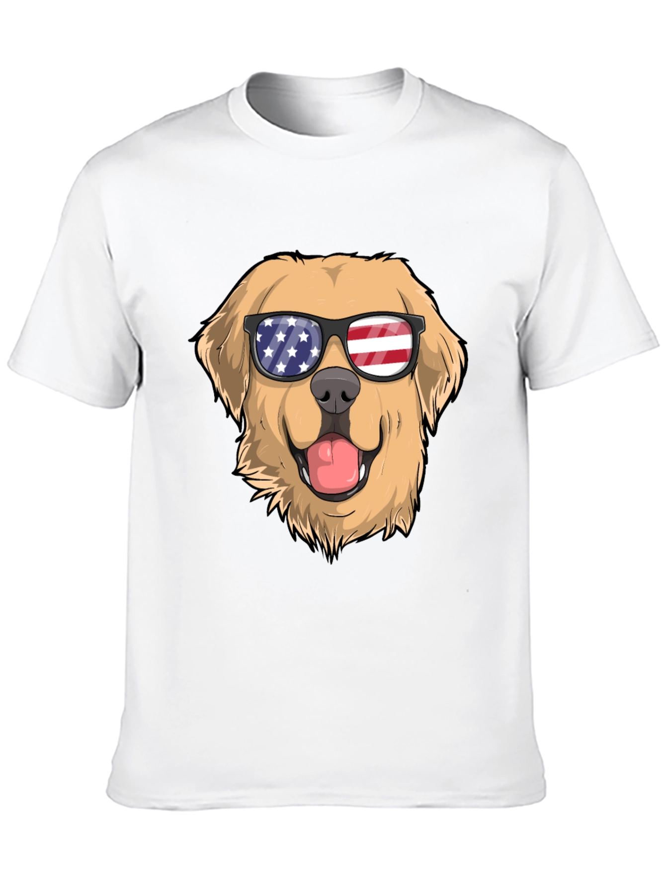 Patriotic Pup T-Shirt: Golden Retriever USA