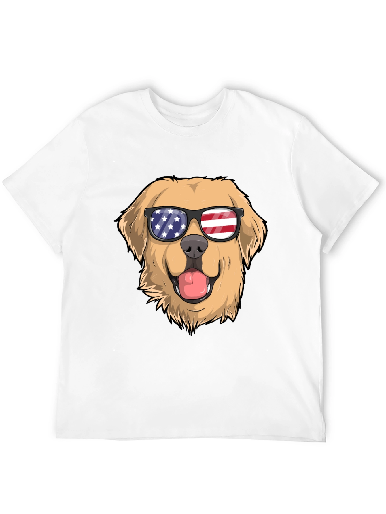 Patriotic Pup T-Shirt: Golden Retriever USA