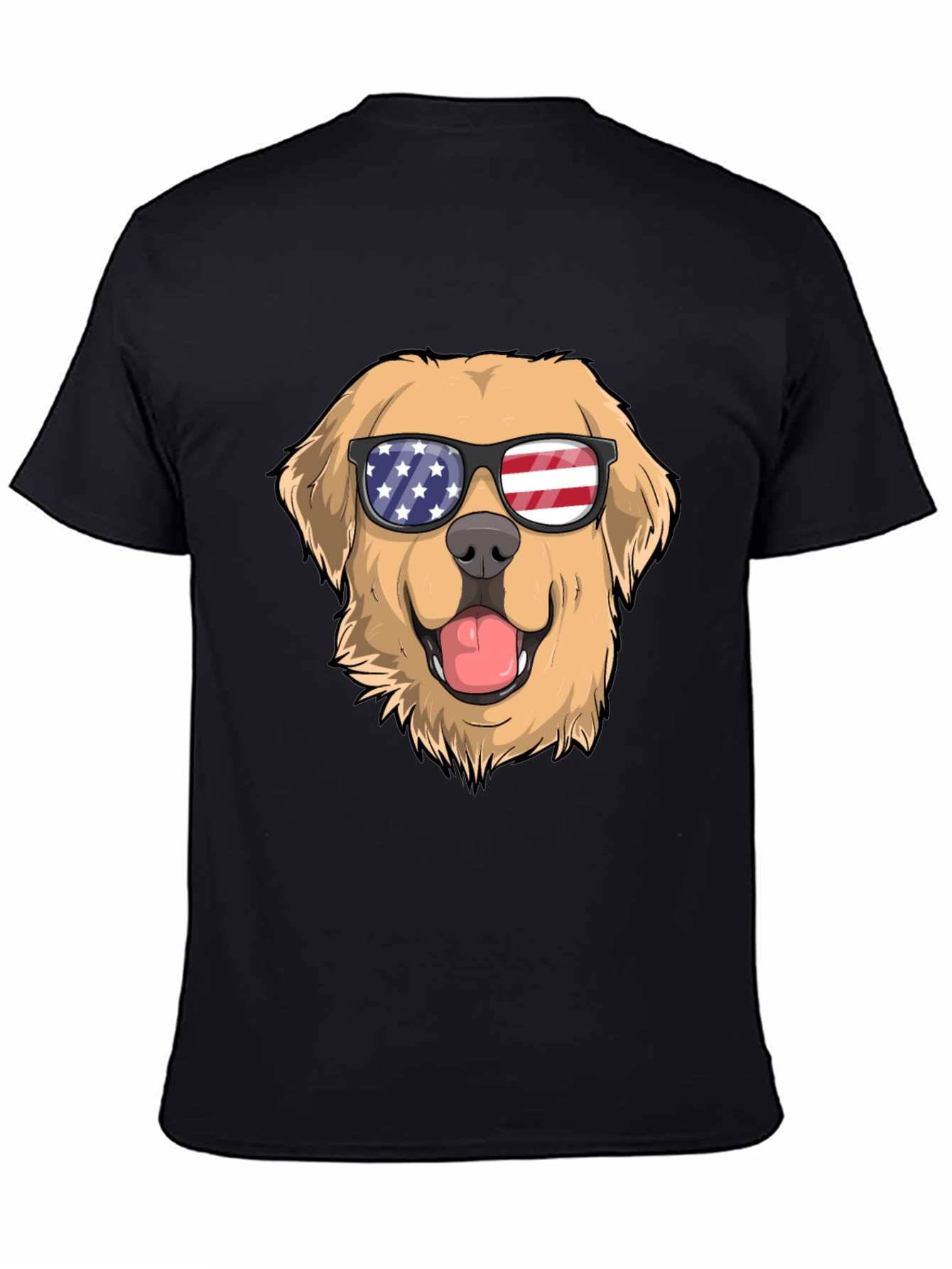 Patriotic Pup T-Shirt: Golden Retriever USA