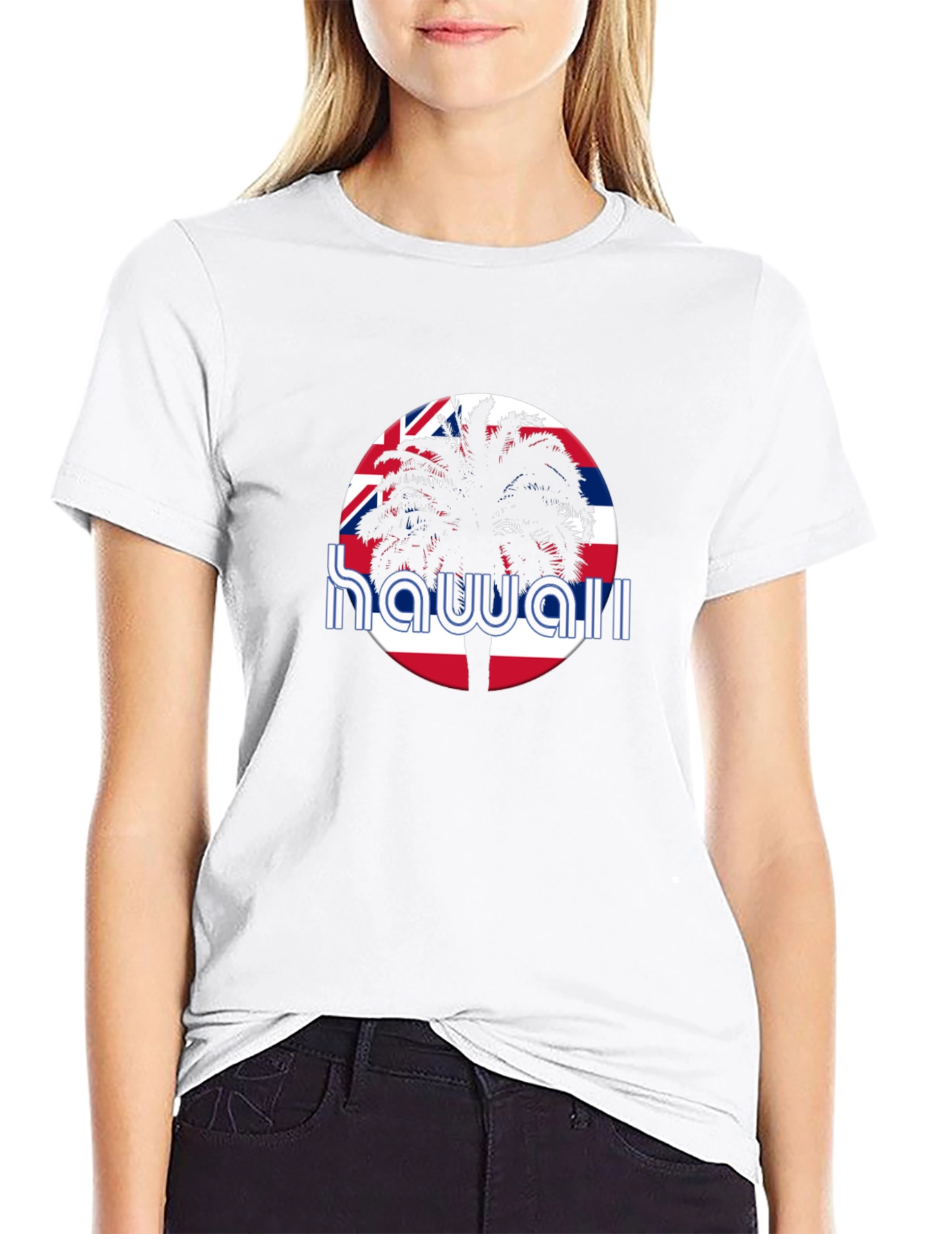 Hawaii Palm Tree Graphic T-Shirt
