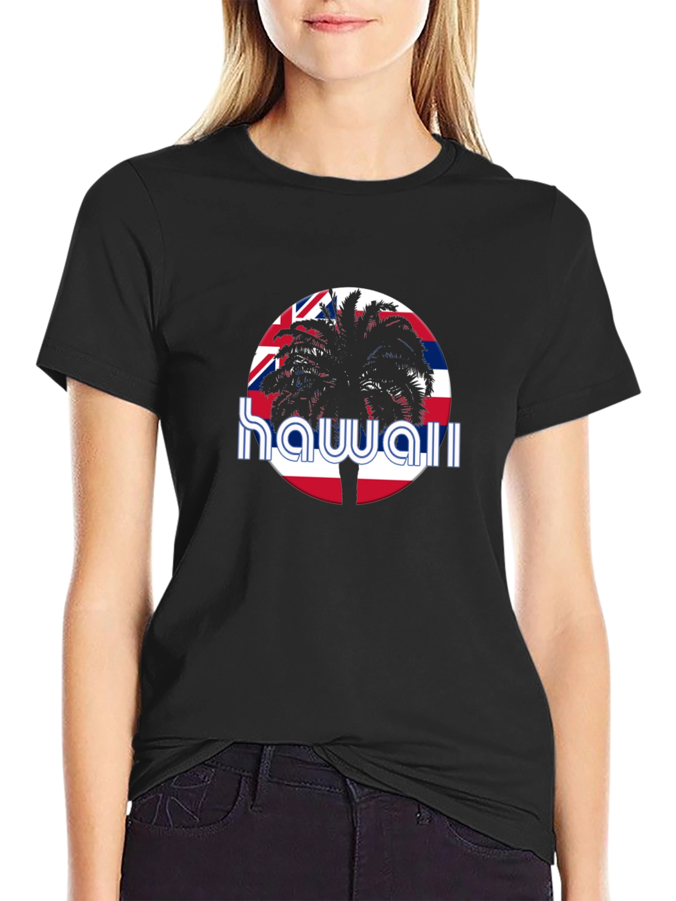 Hawaii Palm Tree Graphic T-Shirt