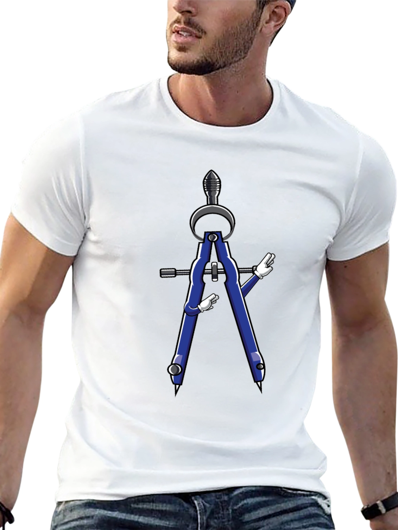 Funny Compass Graphic T-Shirt