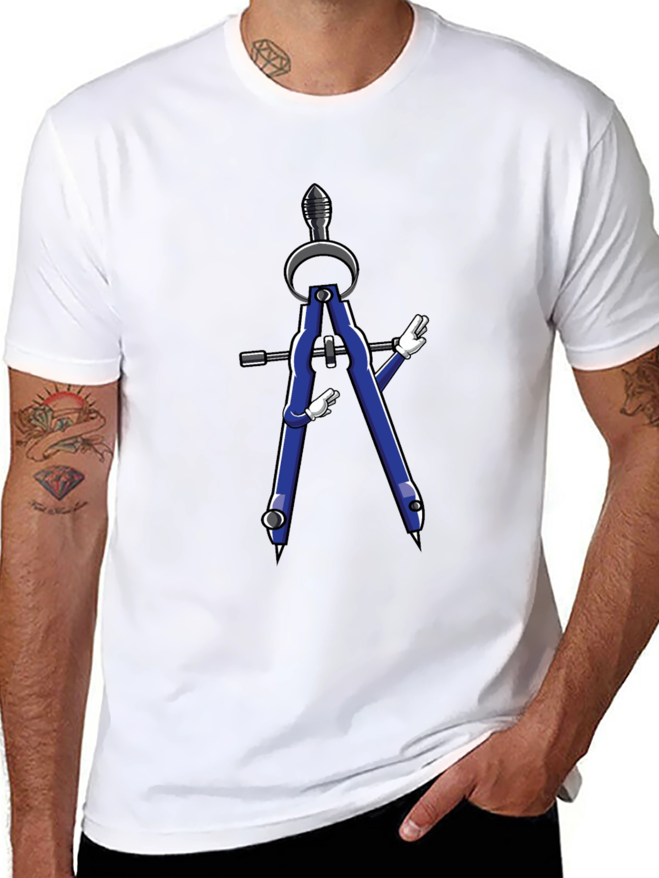 Funny Compass Graphic T-Shirt