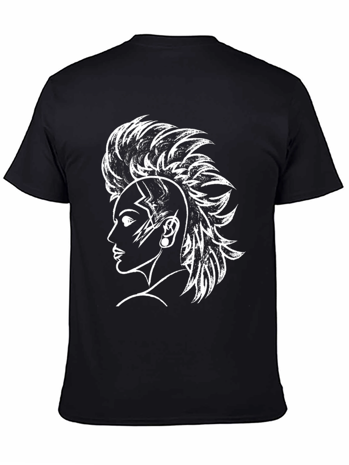 Edgy Punk Rocker T-Shirt - Black