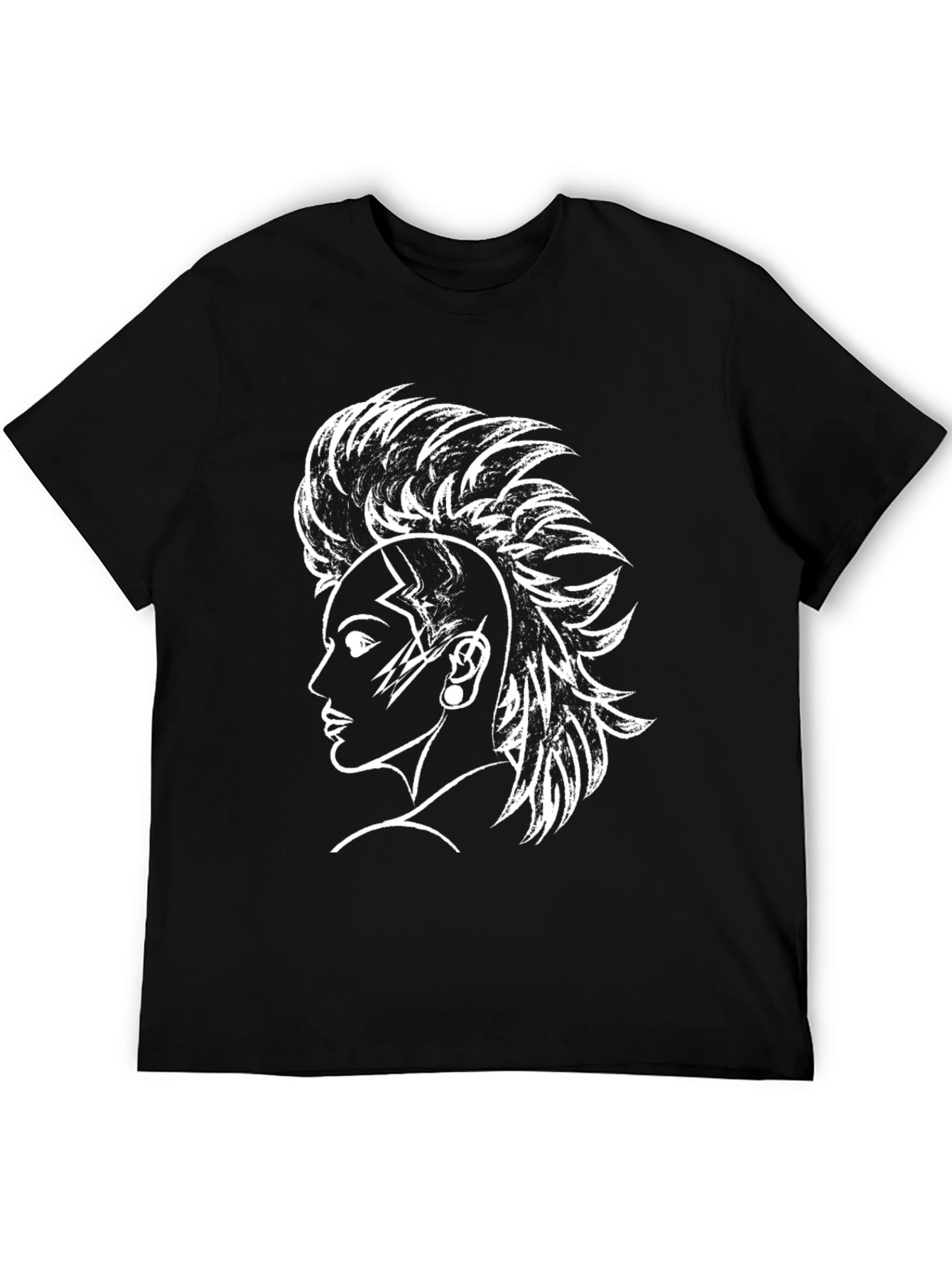 Edgy Punk Rocker T-Shirt - Black